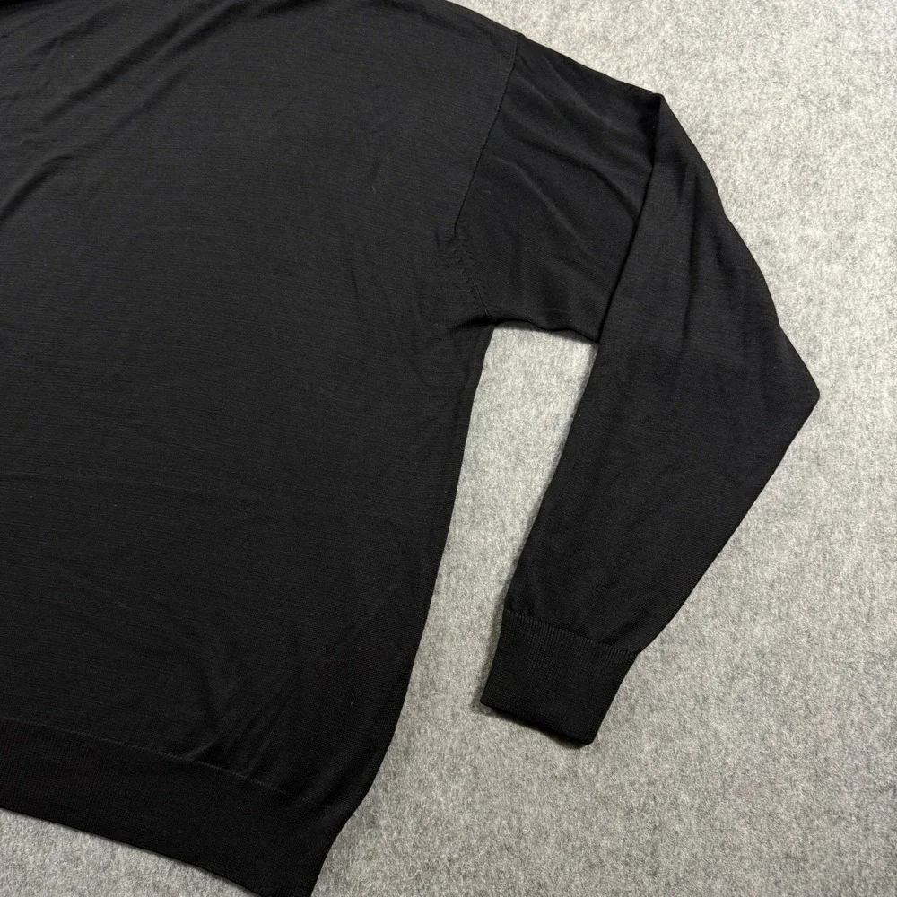 Vintage Harold Powell Mens Black Turtleneck Sweater XL Long Sleeve Fine Knit
